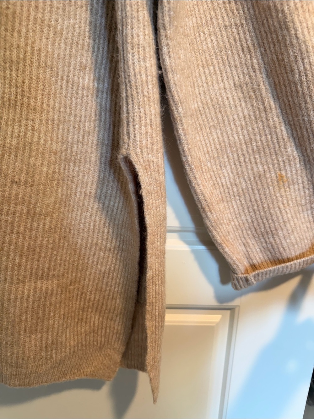 H&M Beige Ribbed Open-Front Cardigan - Picture 2 of 2